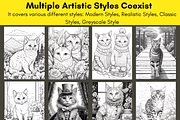 Kawaii Cat Coloring Pages for Adult, a Brochure Template by LA Design (Thumbnail 4 of 10)