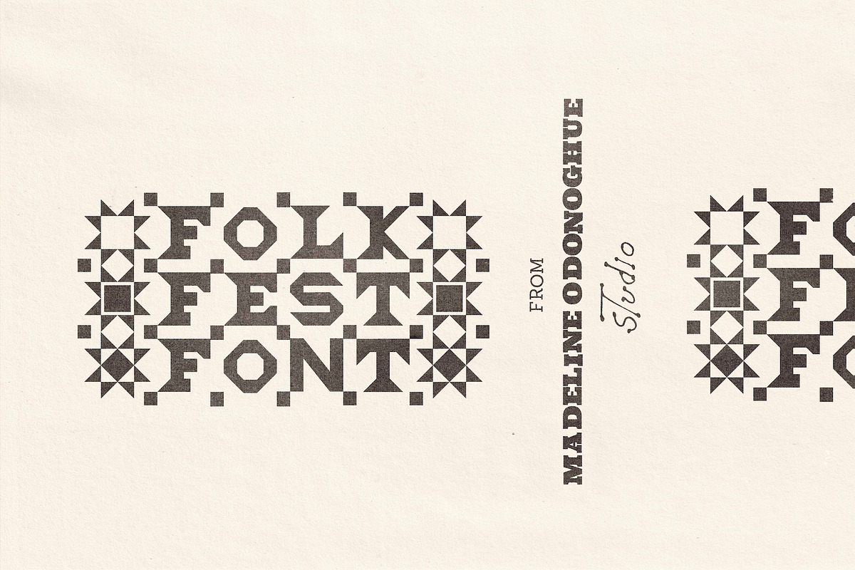 Folk Fest - Hand Crafted Font, a Sans Serif Font by Madeline ODonoghue Design (Photo 2 of 8)