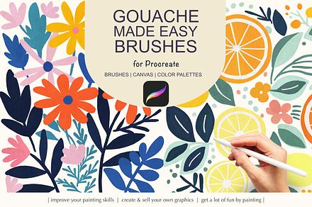 gouache procreate brushes kit