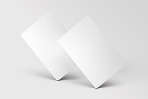 Round Corners Business Card Mockup