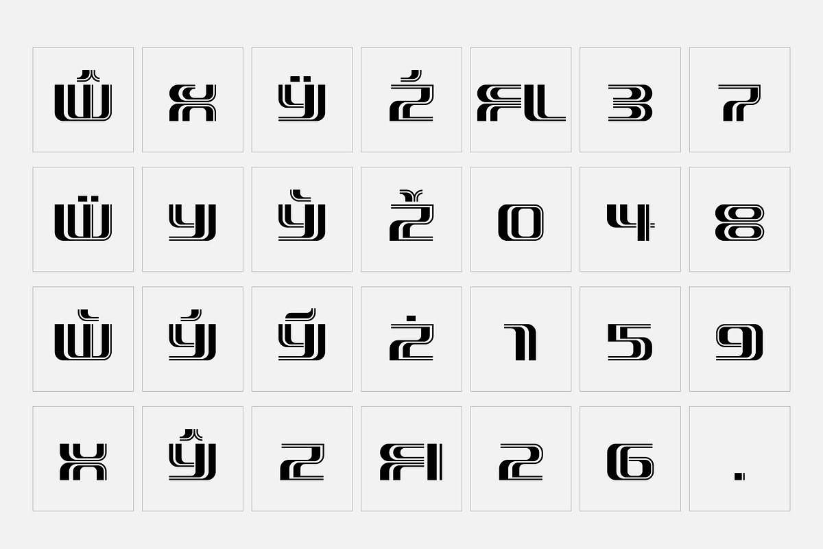 Genie - Op art font, a Font by SelfBuild Type (Photo 16 of 19)