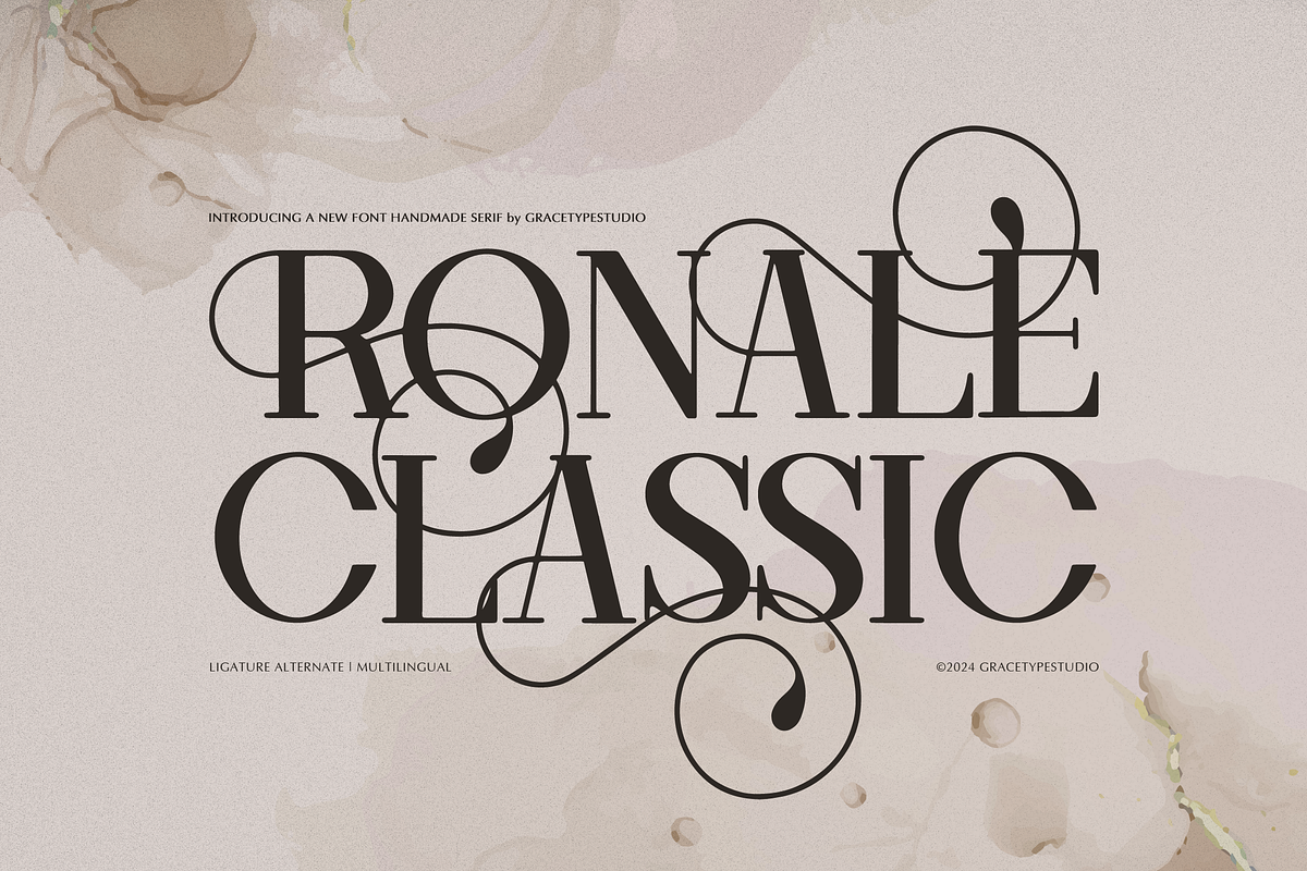 Ronale Classic | Handmade Serif, a Serif Font by gracetype_studio (Photo 1 of 12)
