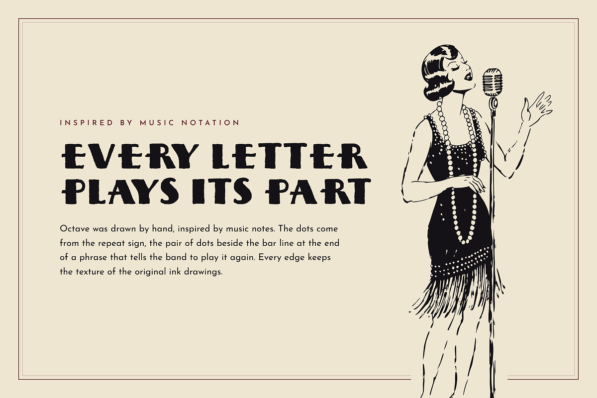 Octave 2.0 | An Art Deco Font Family, a Sans Serif Font by Lauren Hodges (Photo 2 of 13)