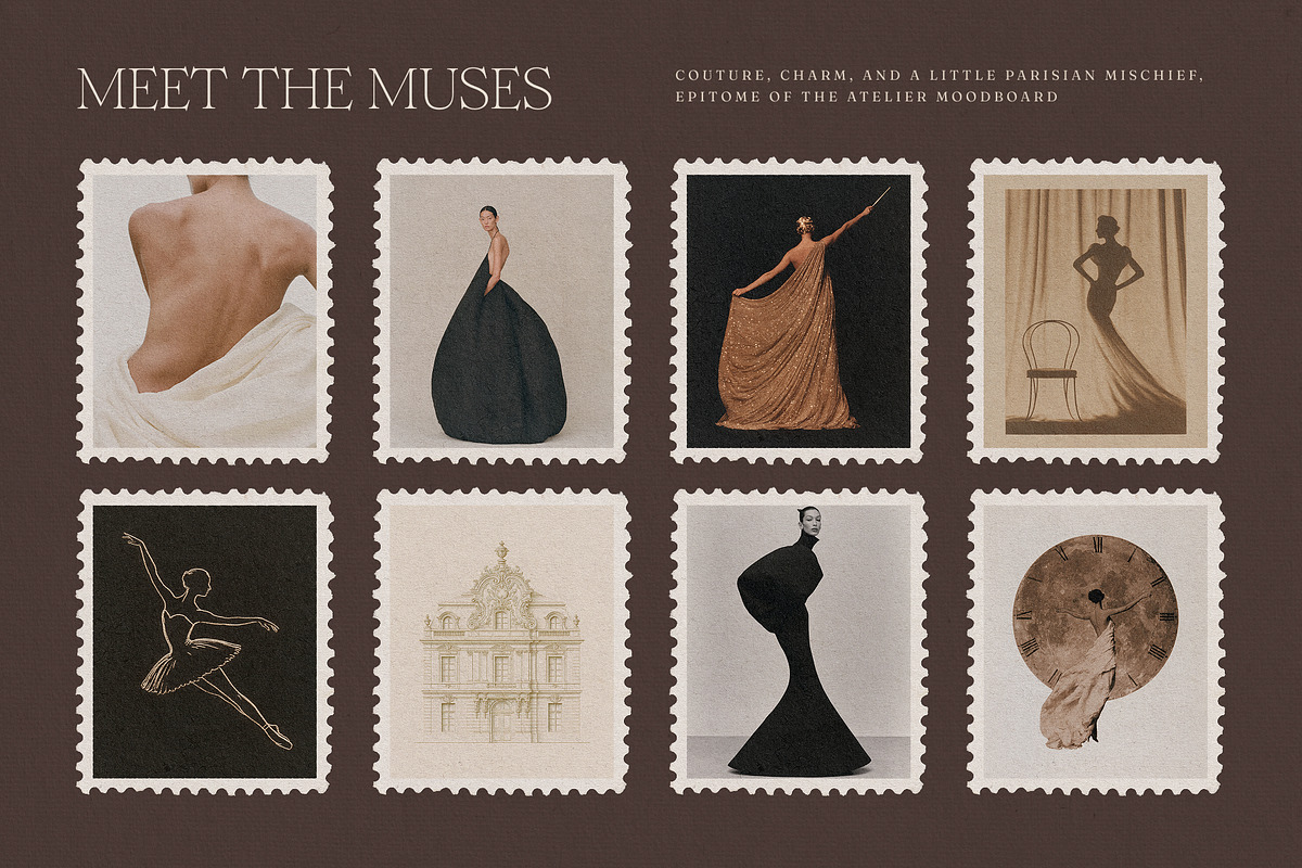 The Muses Vintage Snail Mail Stamps, an Object Graphic by Make Stories Studio (Photo 2 of 10)