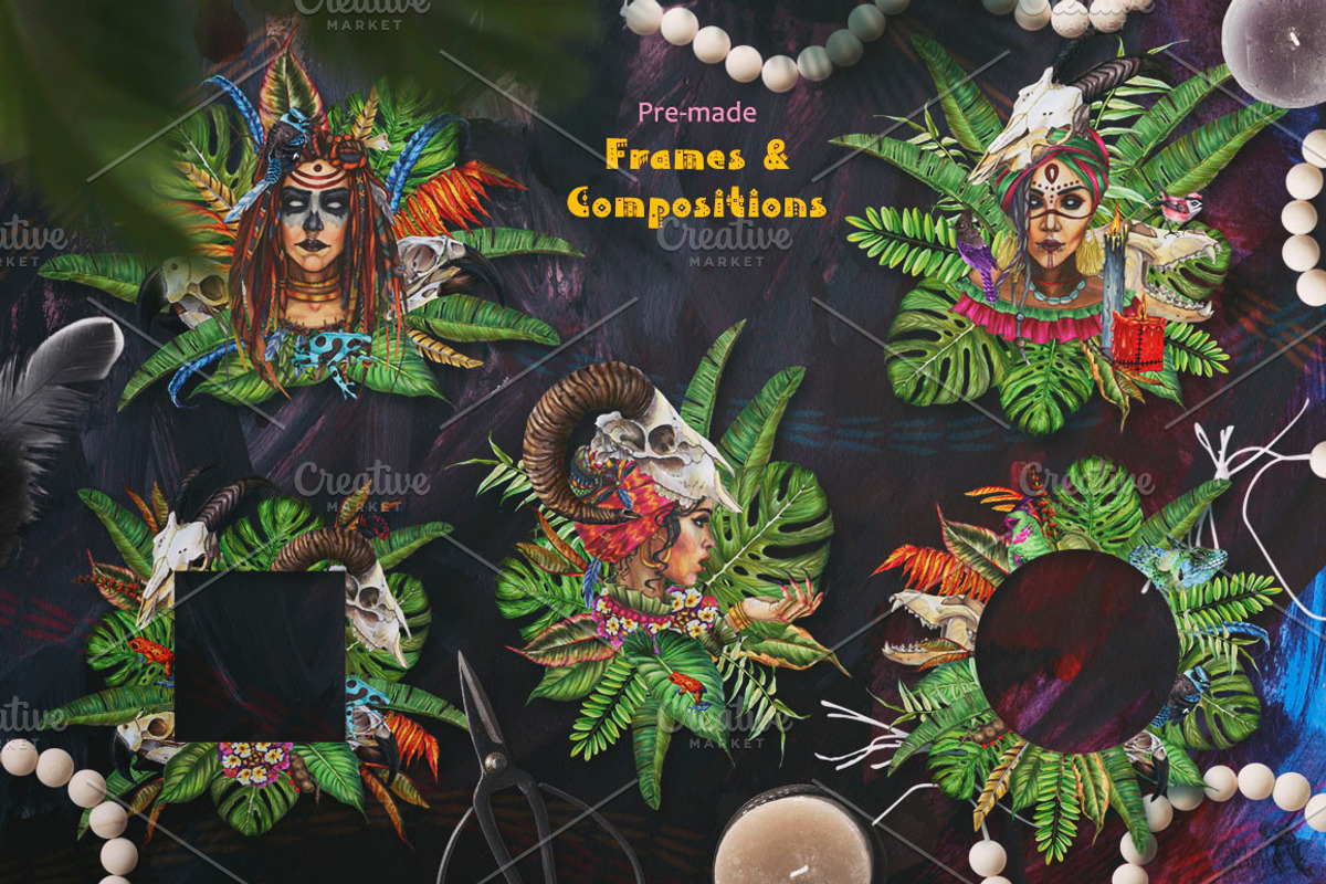 Voodoo Witch Set, an Illustration by Fluffy Unicorn (Photo 4 of 10)