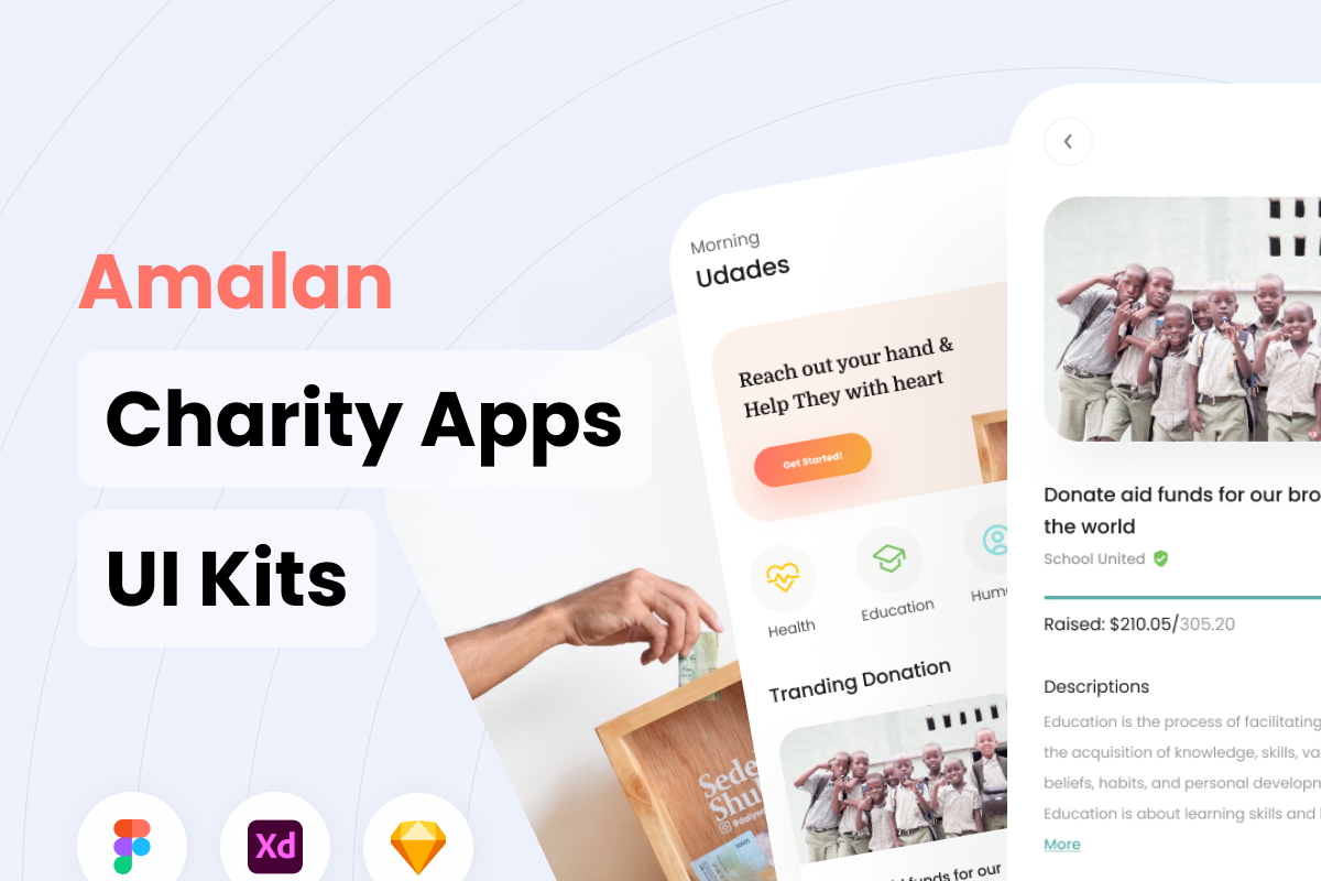 Charity App, an UI Kit Template by udacreative_id