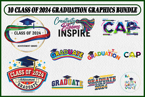 10 Class Of 2024 Graduation SVG, an Education Illustration by Artivon