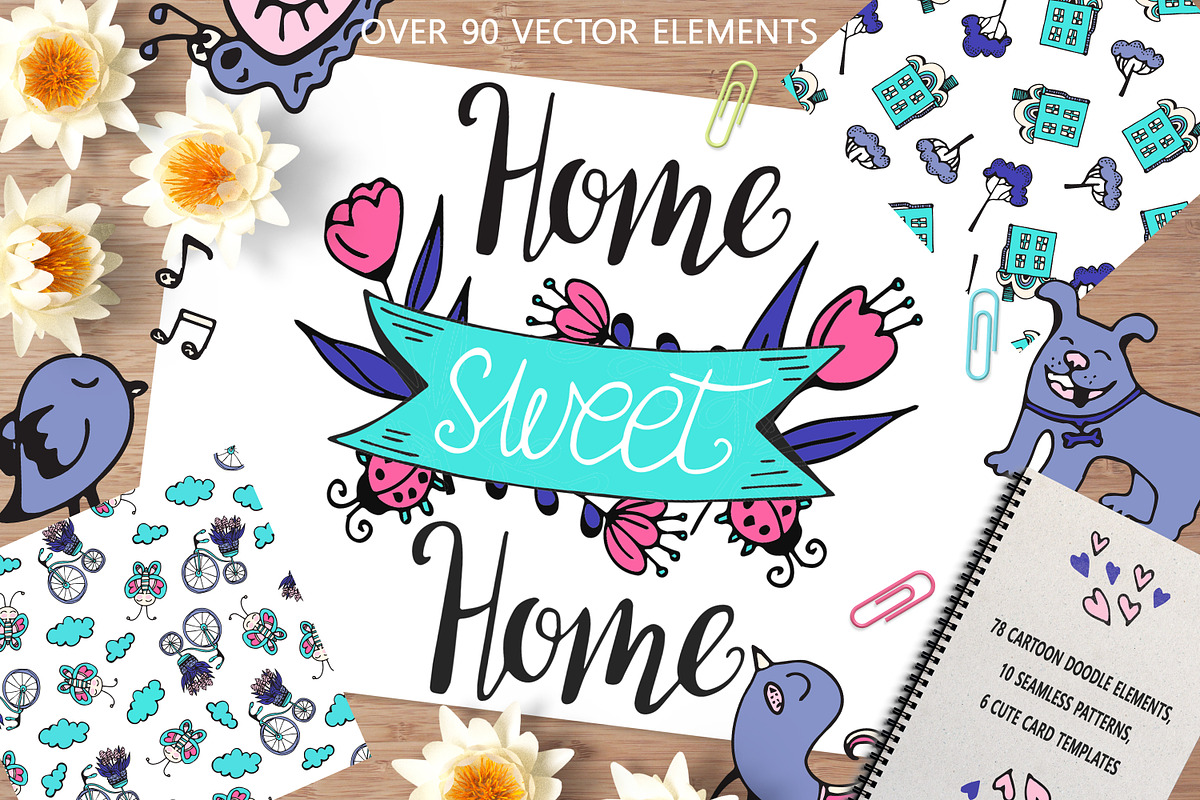Home sweet Home - big doodle set, an Object Graphic by Kseniya_design (Photo 1 of 5)