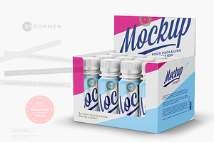 Bottles Display Box Mockup 12x60ml