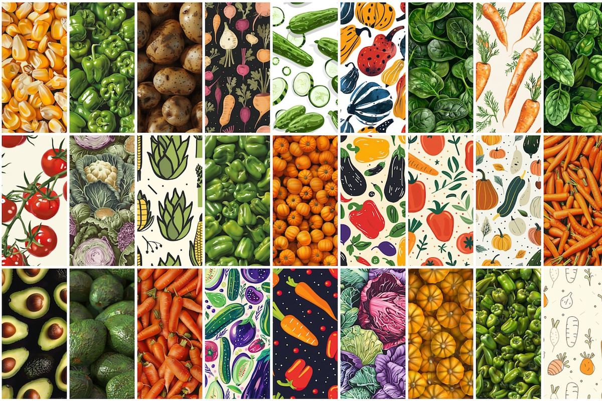 320 Vegetables Seamless Patterns, a Pattern Graphic by mkStudioLab (Photo 8 of 9)