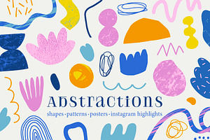 Abstractions shapes collection, a Social Media Template by Bosotochka♥Art