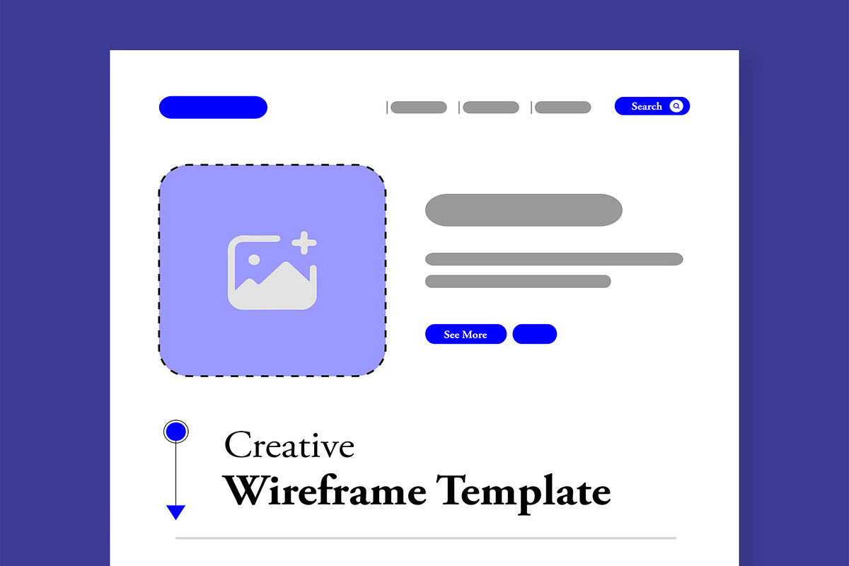 Modern Landing Page Wireframe, a Landing Page Template by MightyDesign (Photo 2 of 8)