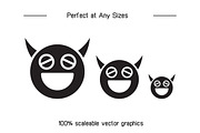 Smile Devil Emoticons Set, a Solid Icon by Designfour (Thumbnail 7 of 7)