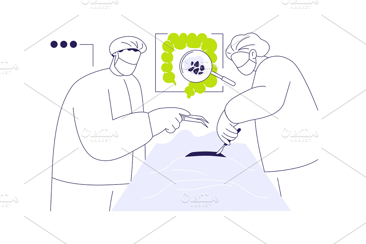 Colon and rectal surgery abstract, a Healthcare Illustration by Visual Generation