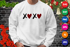 XO XO Happy Valentine Shirt SVG