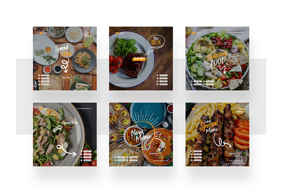 Restaurant Instagram Post and Story, a Social Media Template by peterdraw (Photo 2 of 6)