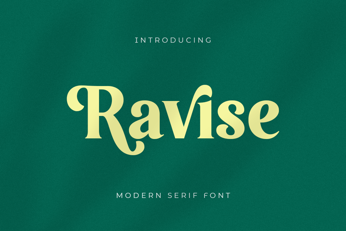 Ravise, a Serif Font by Suby Studio (Photo 1 of 7)