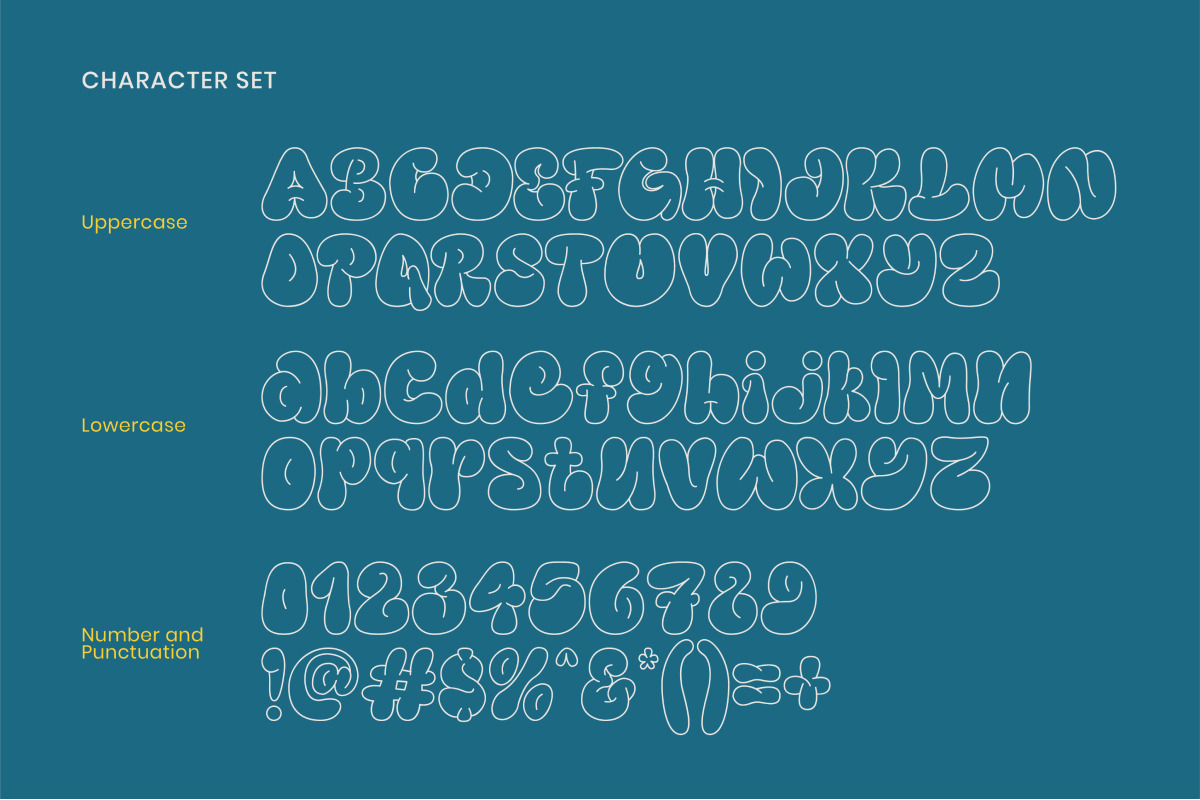Urbanco Creative Bubble Font, a Script Font by Catalystco Studio (Photo 2 of 7)