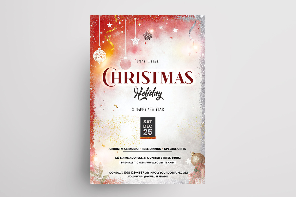 Christmas Sale Flyer Template (PSD), a Flyer Template by PixelsDesign (Photo 2 of 3)