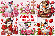 Valentine Cute Goose Clipart Bundle, a Seasonal Illustration by Craft Nest (Thumbnail 1 of 5)