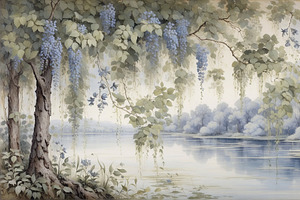 Wisteria Bloom Landscape