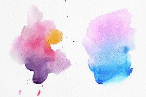 Watercolor Backgrounds And Splashes