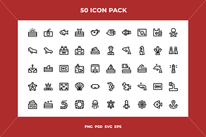 World oceans day icons, an Icon by Wencory