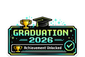 Graduation plaque with cap and troph, an Illustration by Dvoevnore photos