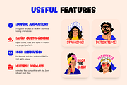 Animated Beauty Stickers Art Set, an Emoji Icon by Brickclay (Thumbnail 2 of 5)