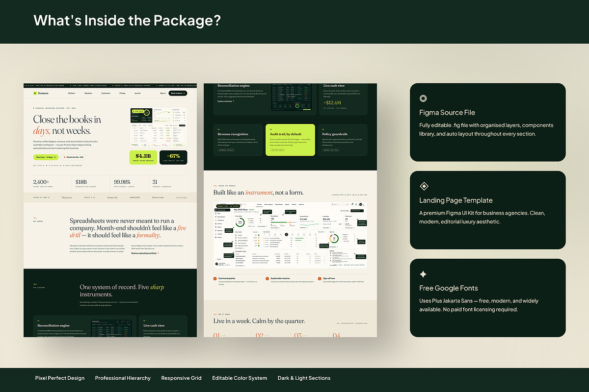 Finance Automation SaaS Landing Page, an UI Kit Template by Pitchlook.Studio (Photo 3 of 3)