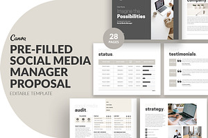 Beige Social Media Proposal Template