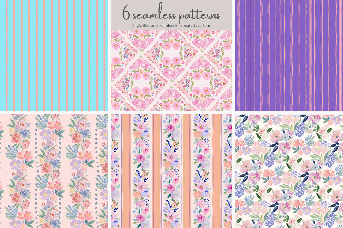 grandmillennial seamless patterns, a Pattern Graphic by Patishop Art (Photo 2 of 9)