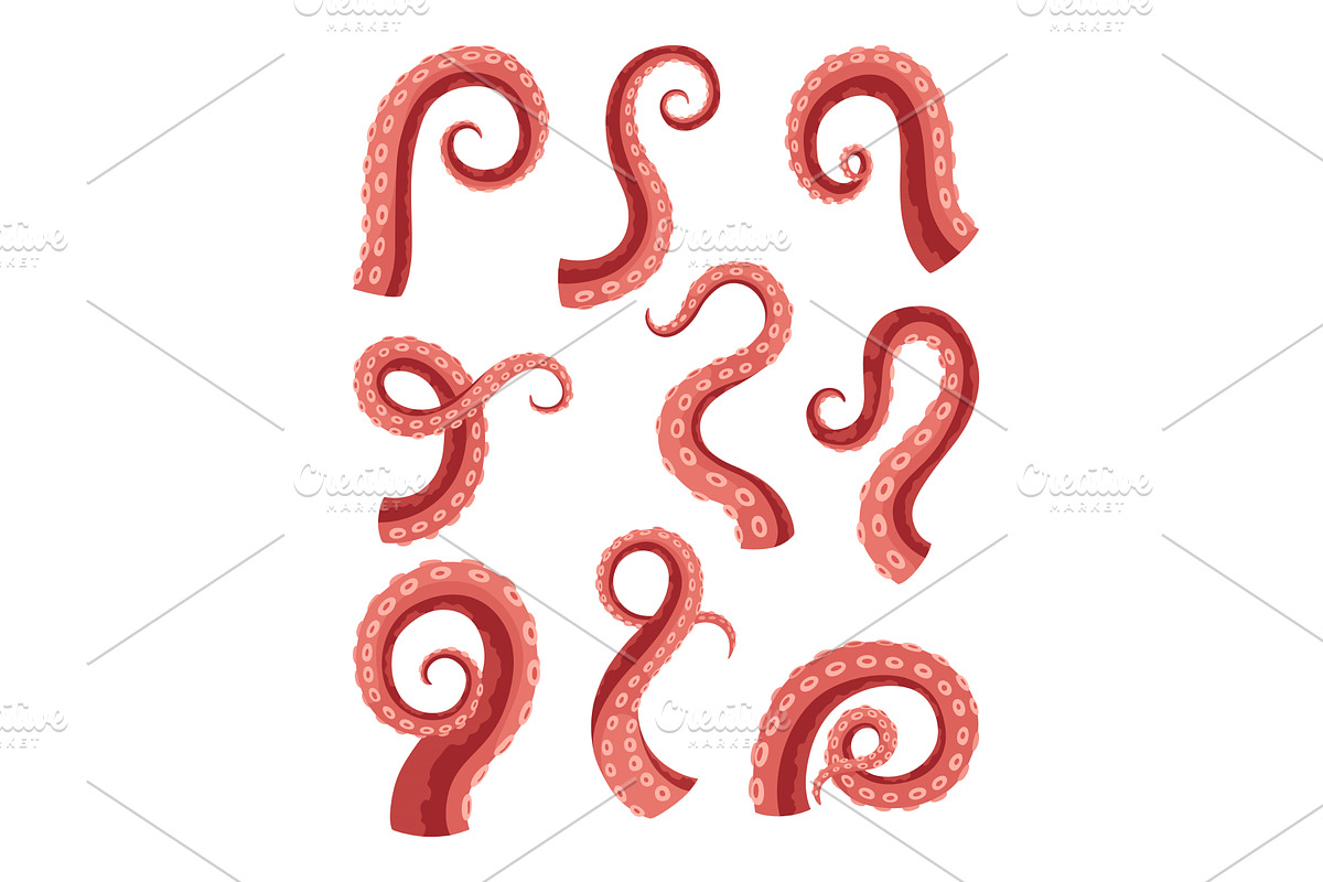 Octopus tentacles or sea squid icon, an Animal Illustration by the8monkey