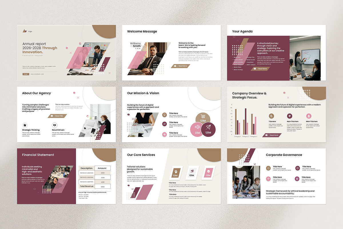 Annual Report Presentation Template, a Presentation Template by Slide_Genius1 (Photo 6 of 8)