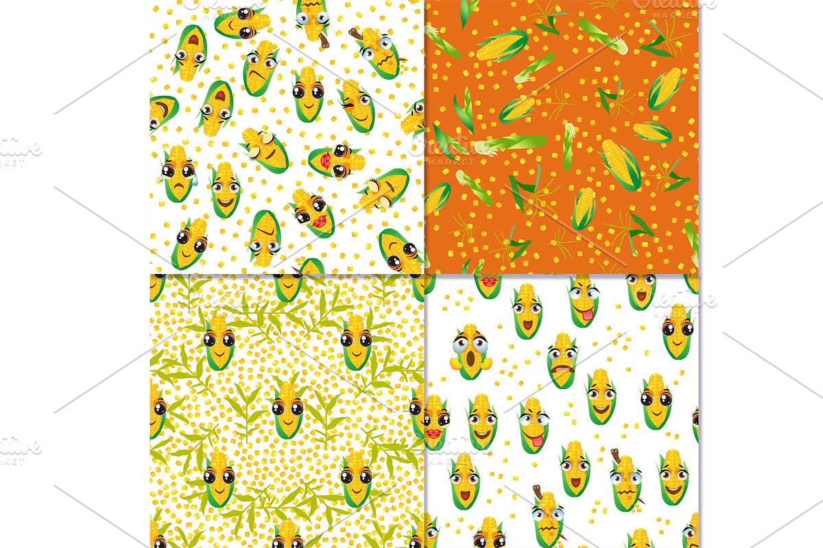 Corn emoticons, a Decorative Illustration by Watercolor fantasy (Photo 5 of 5)