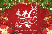Unique Christmas Monogram, a Handwritten Font by Yoga Letter (Thumbnail 1 of 6)