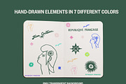 Jean Cocteau Pattern Set, a Pattern Graphic by La Caleya patterns (Thumbnail 3 of 6)