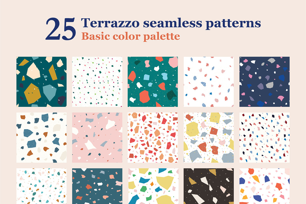 100 Terrazzo seamless pattern Bundle, a Pattern Graphic by museberry (Photo 2 of 23)