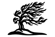 Windblown Tree Silhouette, an Object Illustration by Gfx_Store (Thumbnail 2 of 16)
