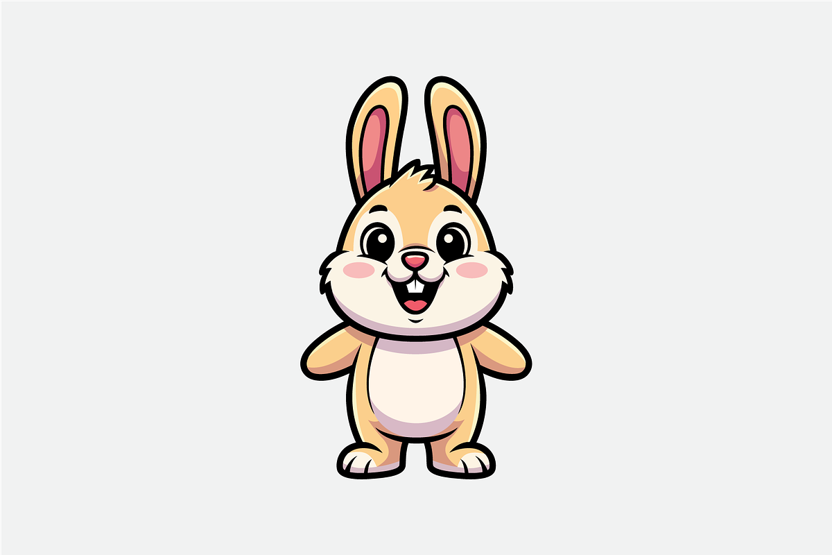 Bunny Mascot Cartoon Character, an Animal Illustration by shazi (Photo 1 of 3)