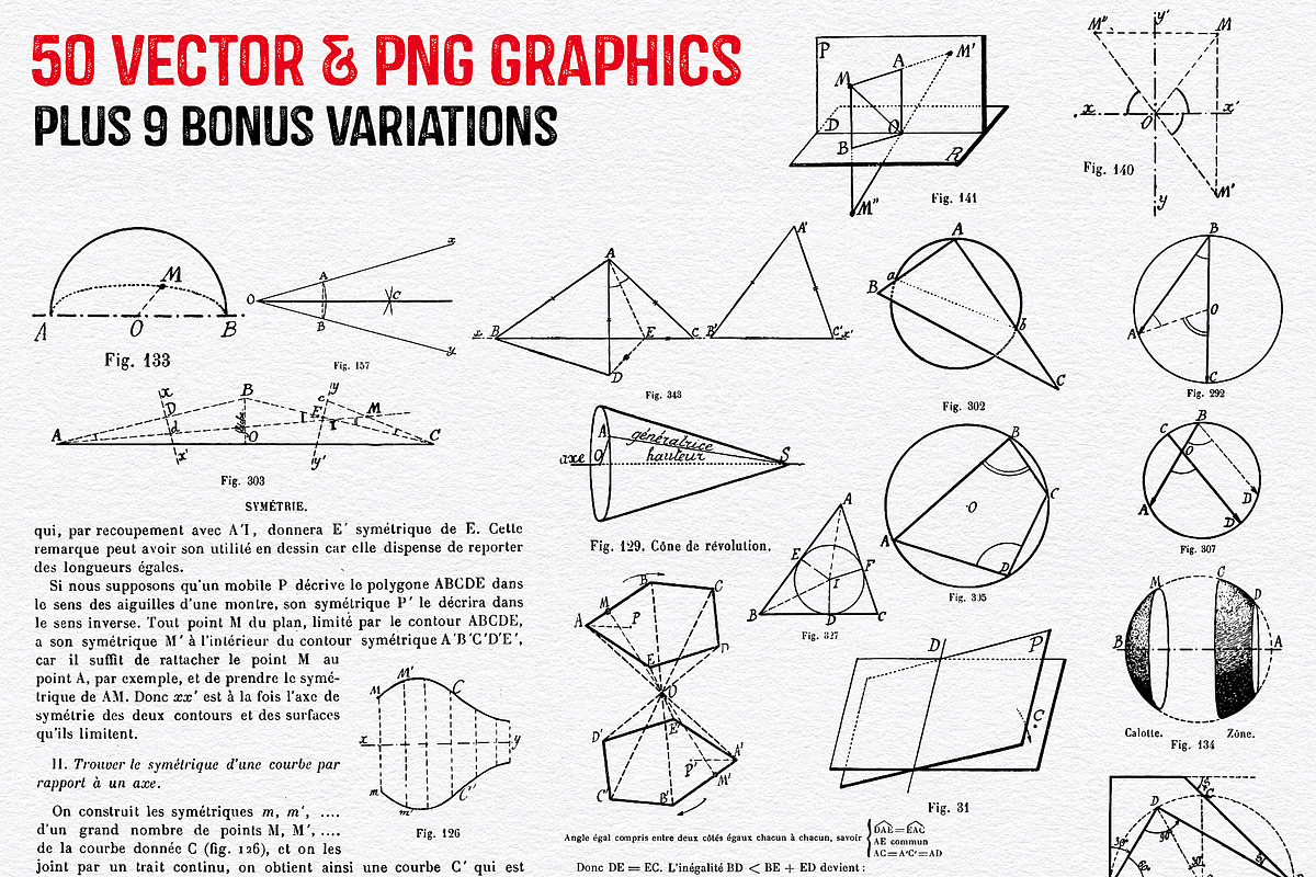 1912 French Geometrie Graphics, an Illustration by French Kiss Collections (Photo 7 of 8)