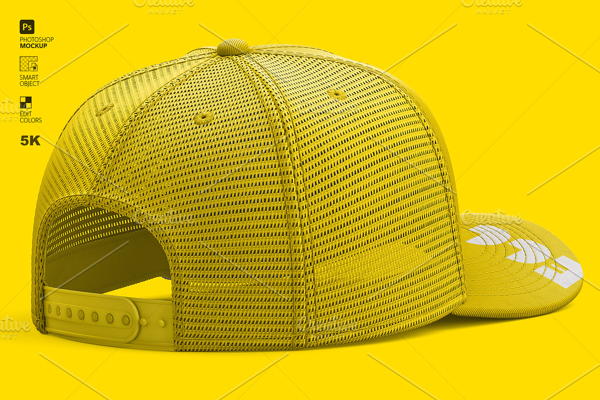 Trucker Hat Mockup – Back View PSD, a Hat Mockup by LESZ Design (Photo 10 of 10)