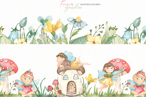 Fairies Garden Watercolor Collection