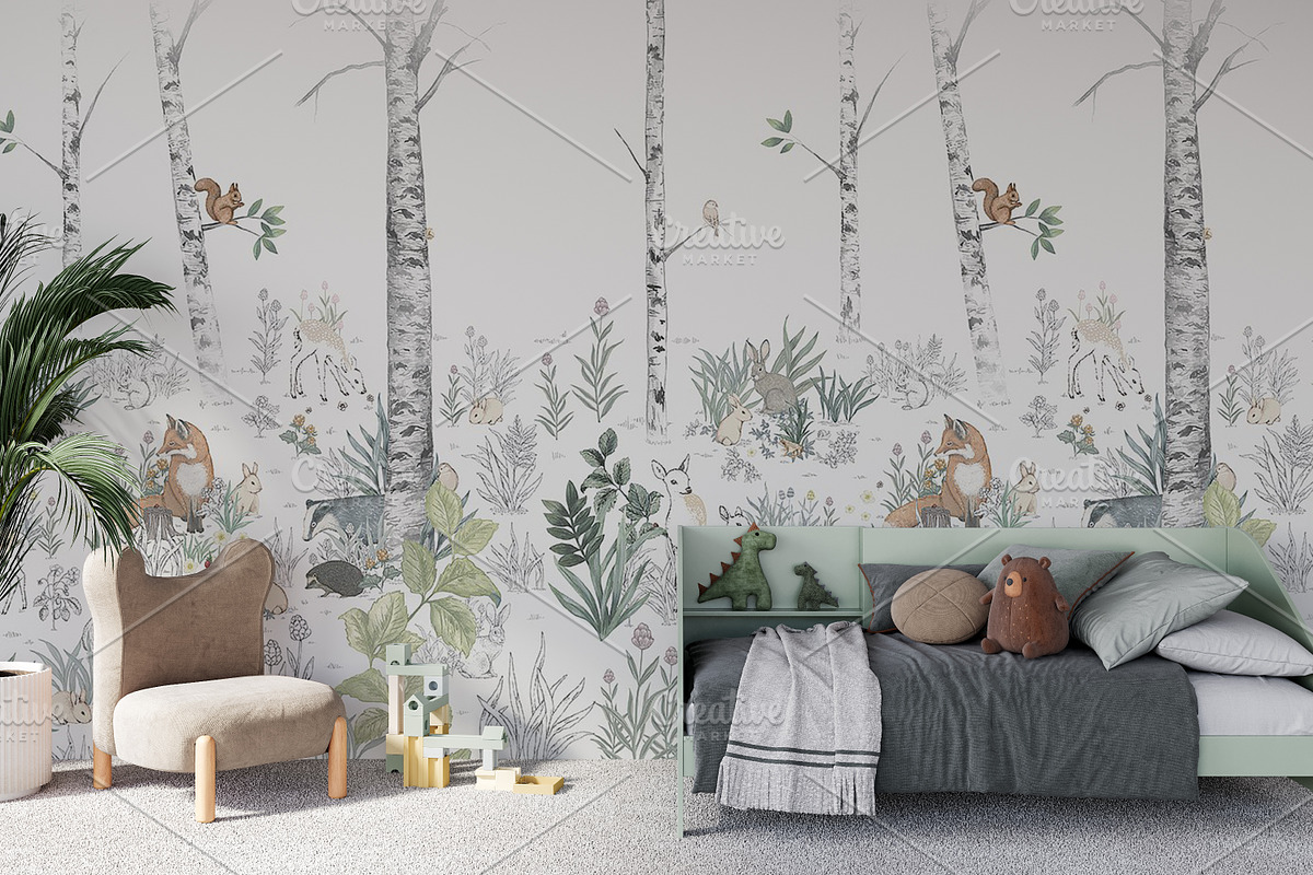 Wallpaper mockup | Boy's room mockup, a Household Mockup by Hunny Badger (Photo 6 of 6)
