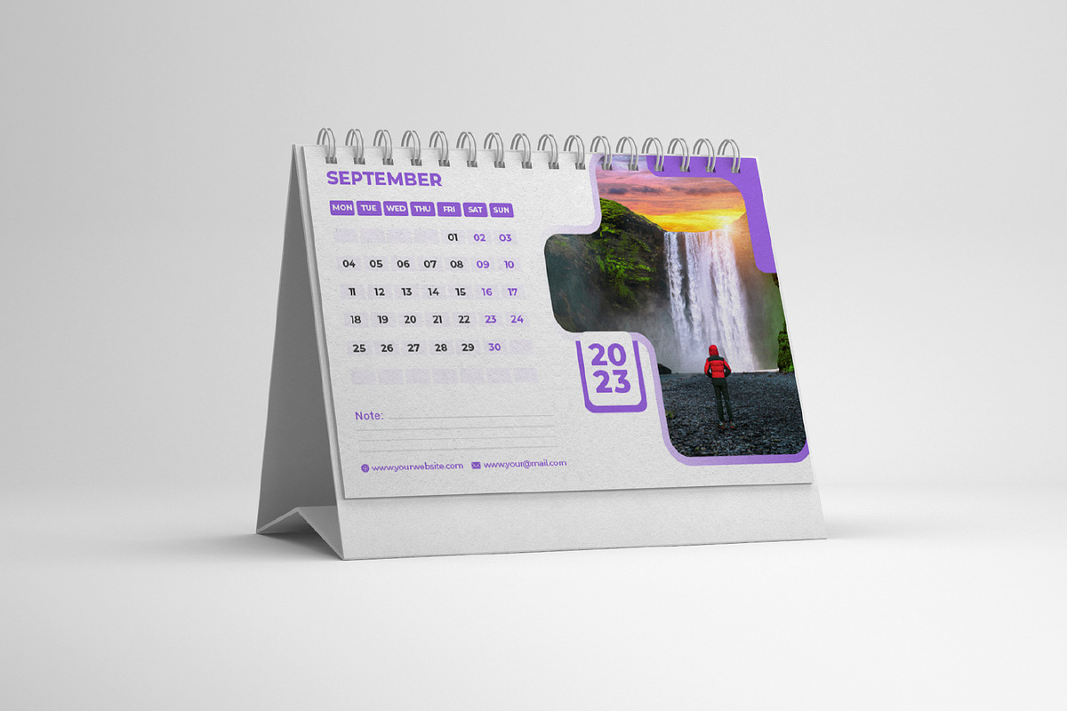 Desk Calendar 2023 Template., a Templates & Theme by Mk_Studio (Photo 2 of 2)