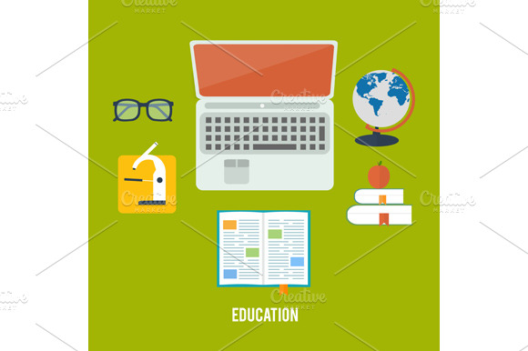 Set books and laptop preview 4
