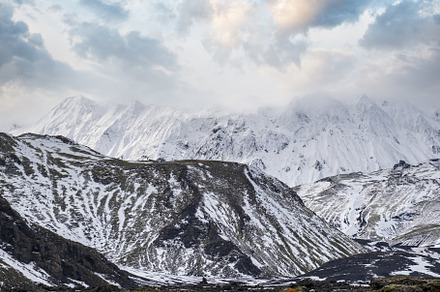 Colorful Landmannalaugar mountains under snow cover in autumn, I, a Nature Photo by YuriyB