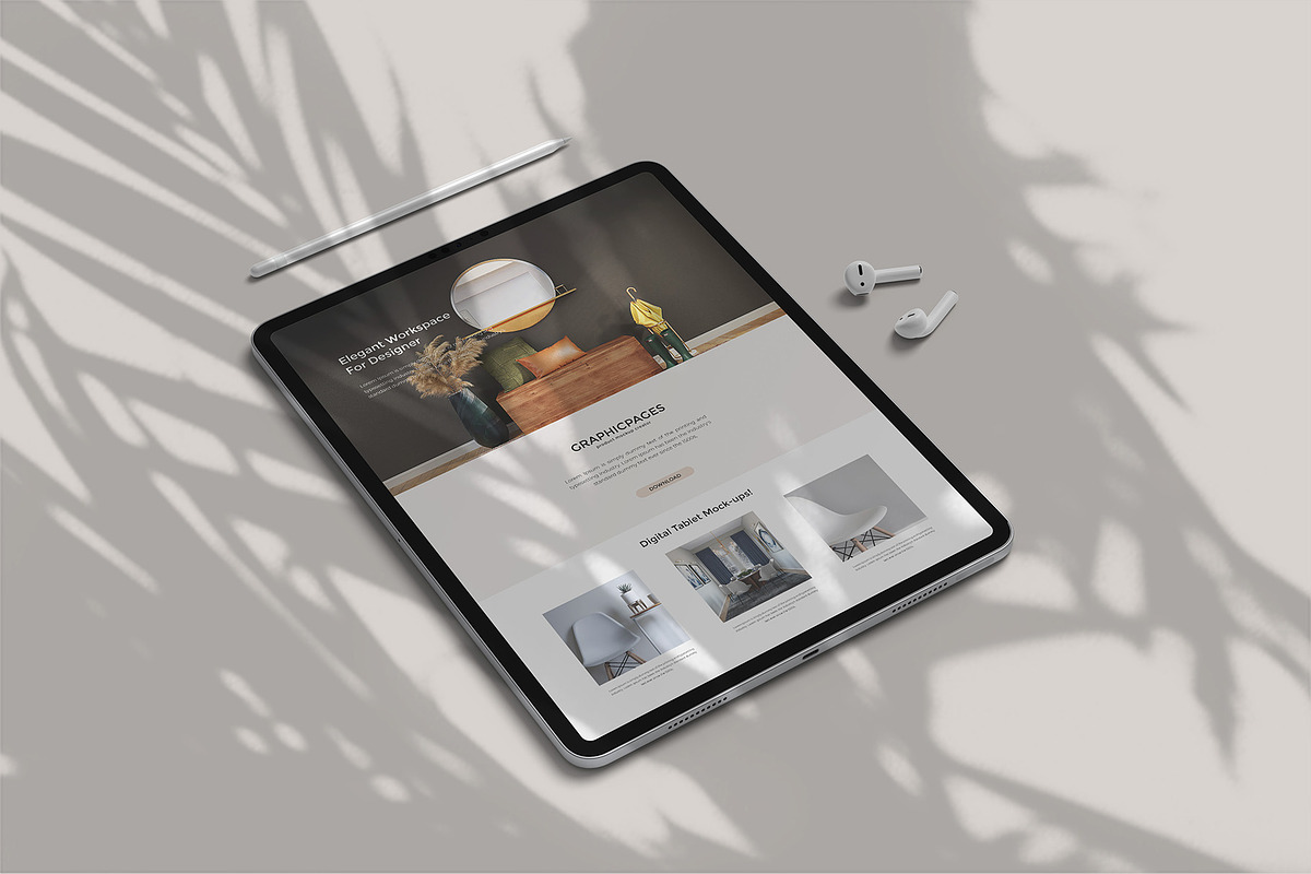 iPad Pro Mockup, an iPad Mockup by graphicpages (Photo 7 of 17)