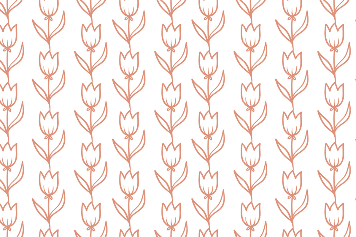 Set of simple floral patterns preview 4