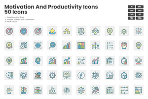 Motivation And Productivity Icons, a Duotone Icon by erifqizeicon